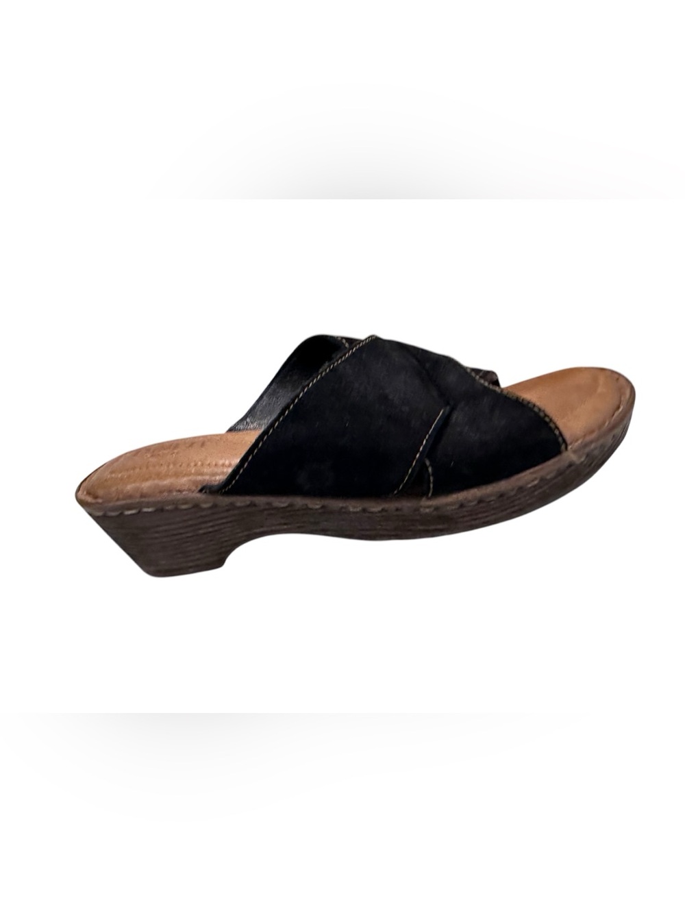 Born Women's Teayo Sandals Black Suede Leather Size 11 - Picture 2 of 9